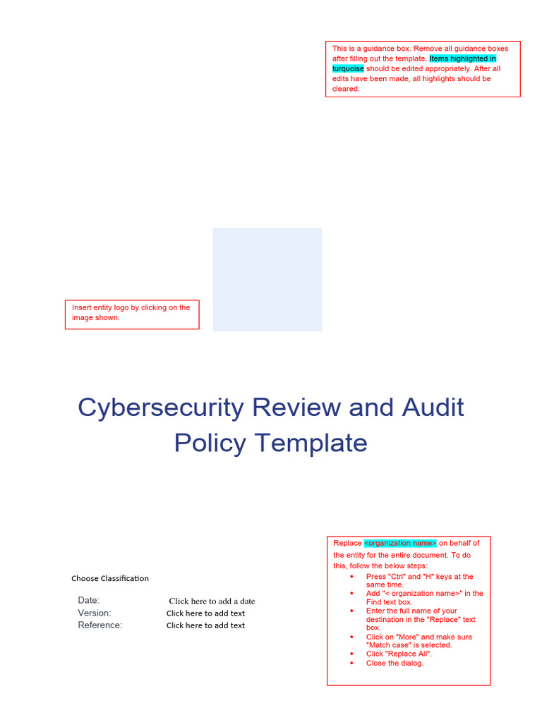 NCA Cybersecurity Audit Policy Template | PDF | Computer Security ...
