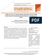 Different Forms of Using The Historical Heritage and The Module-Credit System in Forming International Harmony in Students and Youths