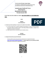 Convocatoria Cambio de Turno 24-2