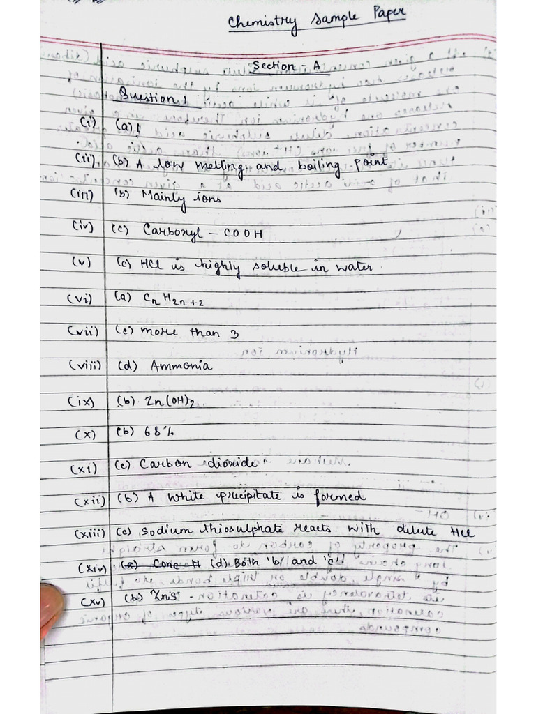 Sample Paper 5 | PDF