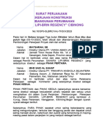 Surat Perjanjian Pekerjaan Konstruksi Pembangunan Perumahan "Sahara Lipi-Brin Regency" Cibinong