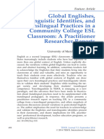 TESOL Journal - 2014 - Jain - Global Englishes Translinguistic Identities and Translingual Practices in A Community
