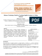 Distance Technology Model For Teaching English Grammar To College Students