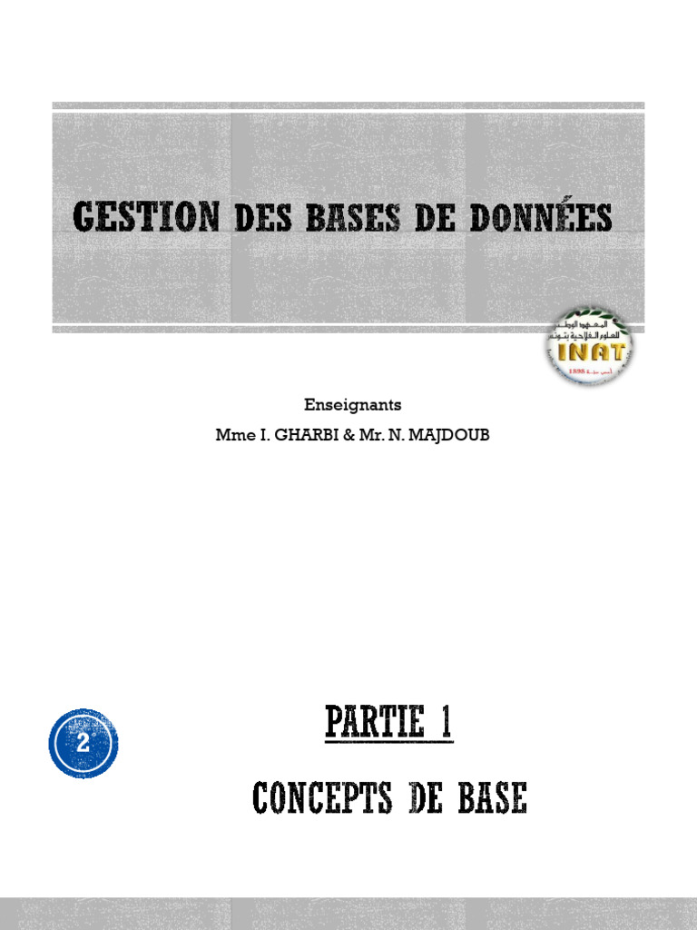 Introduction aux SGBD et gestion des données | PDF | SQL | Bases de données