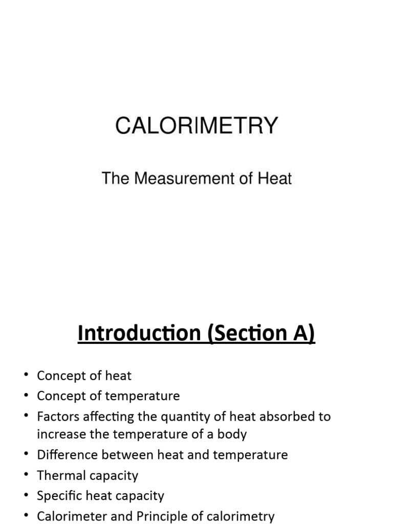 Calorimetry PDF