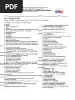 TQ For FUNDAMENTALS OF ACCOUNTANCY BUSINESS & MANAGEMENT 1