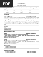 ATS Friendly Resume