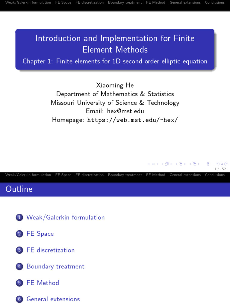 Introduction and Implementation For Finite Element Methods - Chapter 1 ...