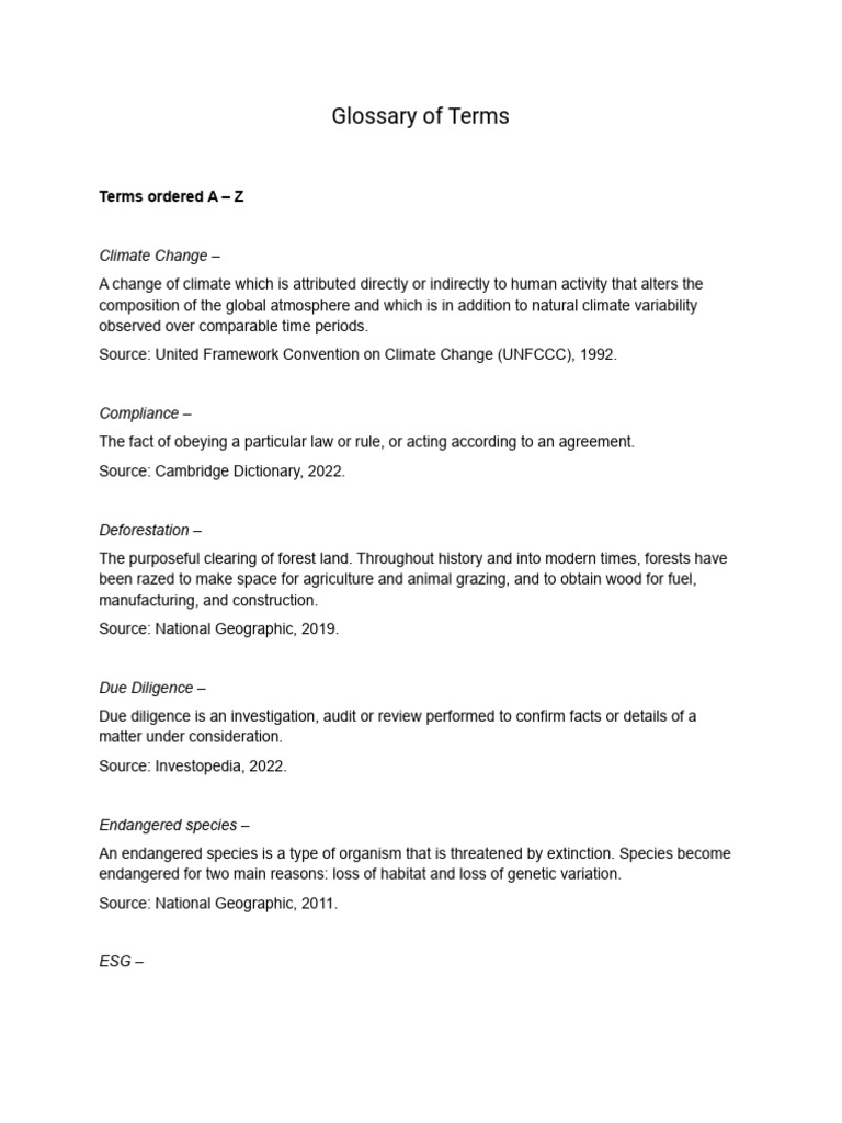 Glossary of Terms PDF