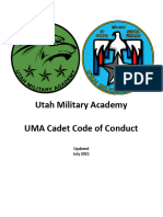 UMA Cadet Code of Conduct 2021
