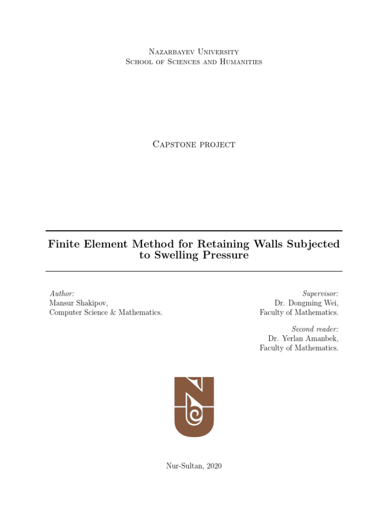 FEM Analysis of Retaining Walls | PDF | Finite Element Method ...
