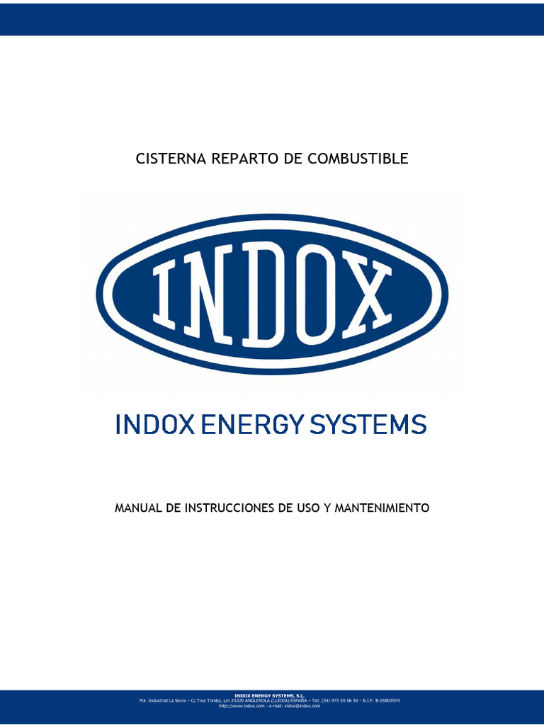 Manual de Cisternas de Combustible INDOX | PDF | Camión | Transporte