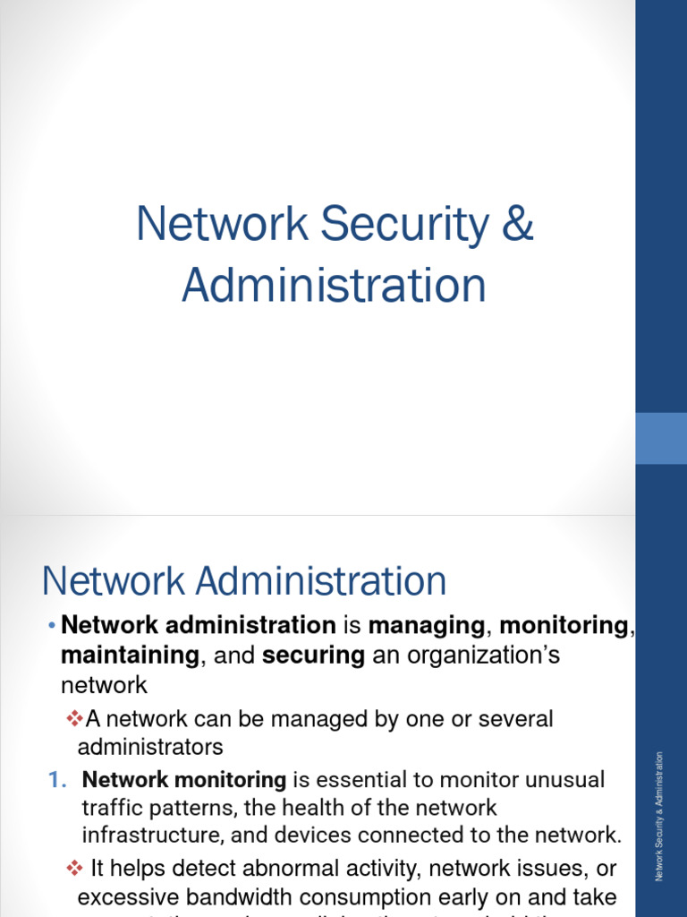 Network Security Administration Overview | PDF