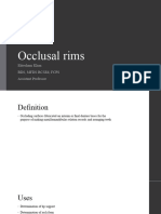  Occlusal Rims (Complete Denture)