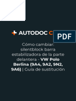 Cómo Cambiar - Silentblock Barra Estabilizadora de La Parte Delantera - VW Polo Berlina (9A4, 9A2, 9N2, 9A6) - Guía de Sustitución