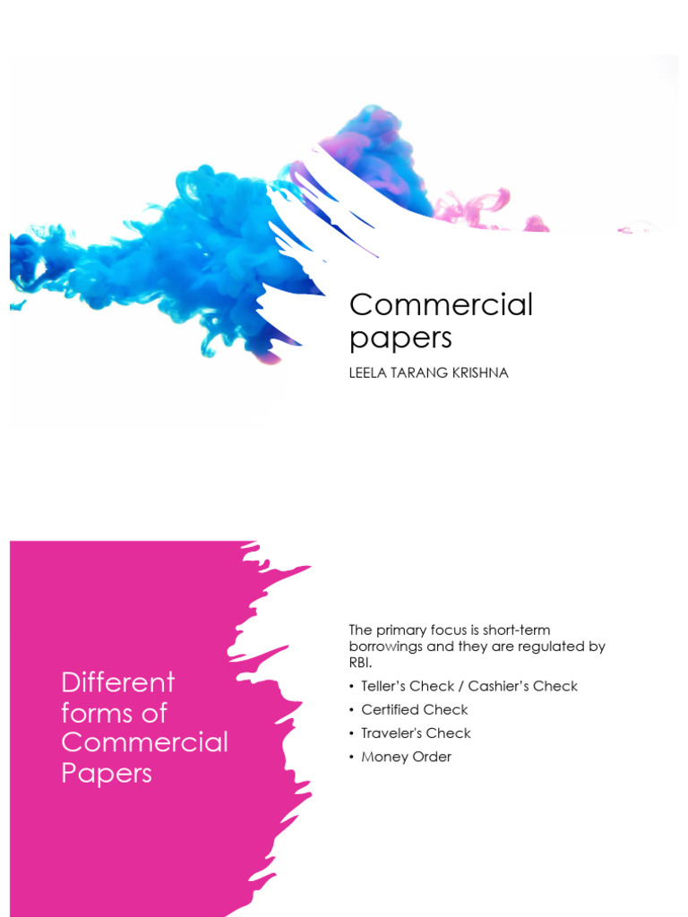 Commercial Papers | PDF | Market Liquidity | Commercial Paper