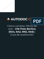 Cómo Cambiar - Filtros de Aire - VW Polo Berlina (9A4, 9A2, 9N2, 9A6) - Guía de Sustitución