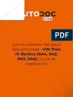 Cómo Cambiar - Lámpara Faro Principal - VW Polo IV Berlina (9A4, 9A2, 9N2, 9A6) - Guía de Sustitución