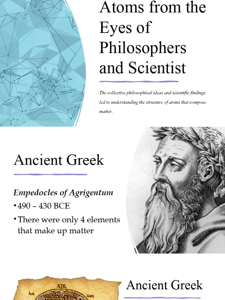 Empedocles and the Four Elements Theory | PDF | Philosophy | Science ...