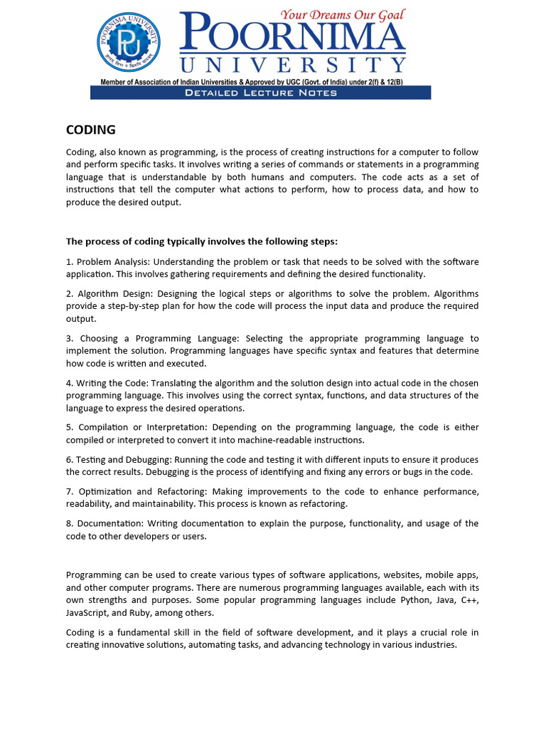 Unit - III Coding, Review, Documentation | PDF | Computer Programming ...
