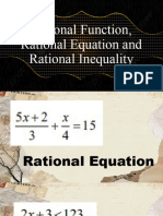 Rational Function, Rational Equation and Rational Inequality