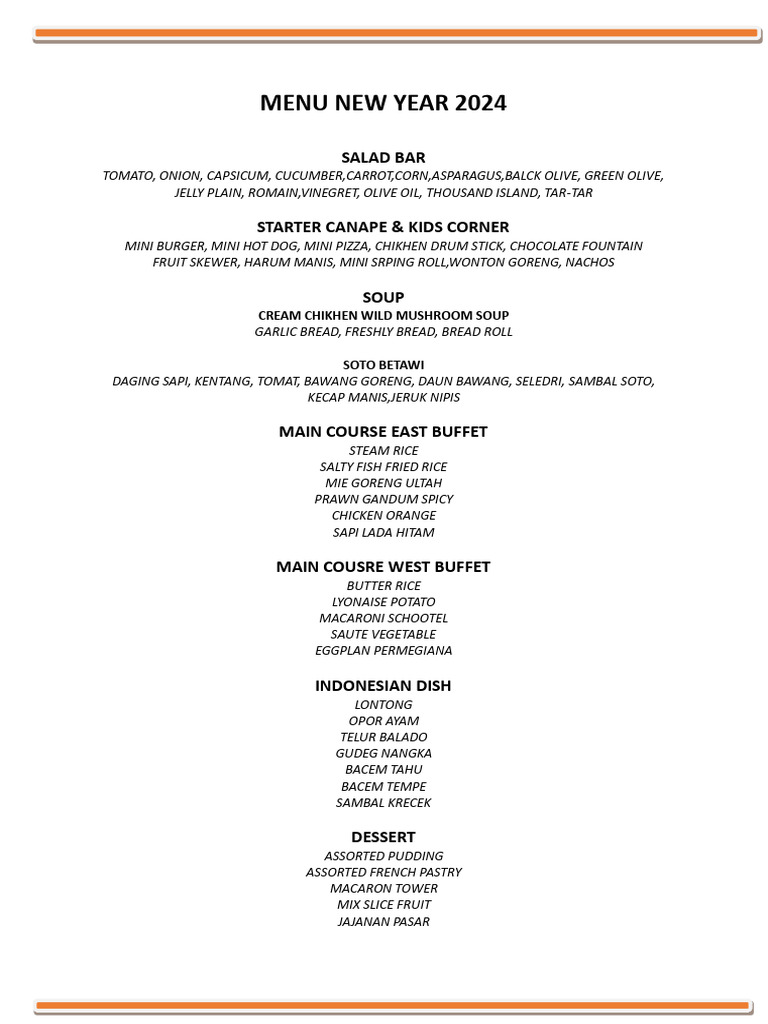 Menu New Year 2024 PDF