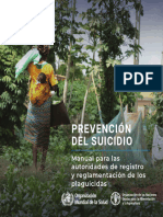 Prevención Del Suicidio: Manual para Las Autoridades de Registro y Reglamentación de Los Plaguicidas