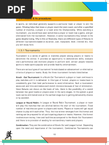 1.3 Fixtures & Its Procedures: Knock - Out Tournament: in A Knock-Out Tournament A Player or Team Continues To