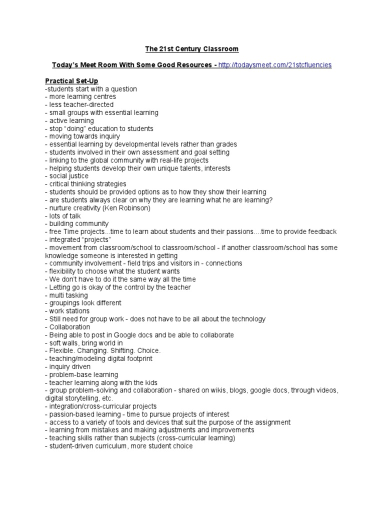 Innovative 21st Century Classroom Strategies | PDF