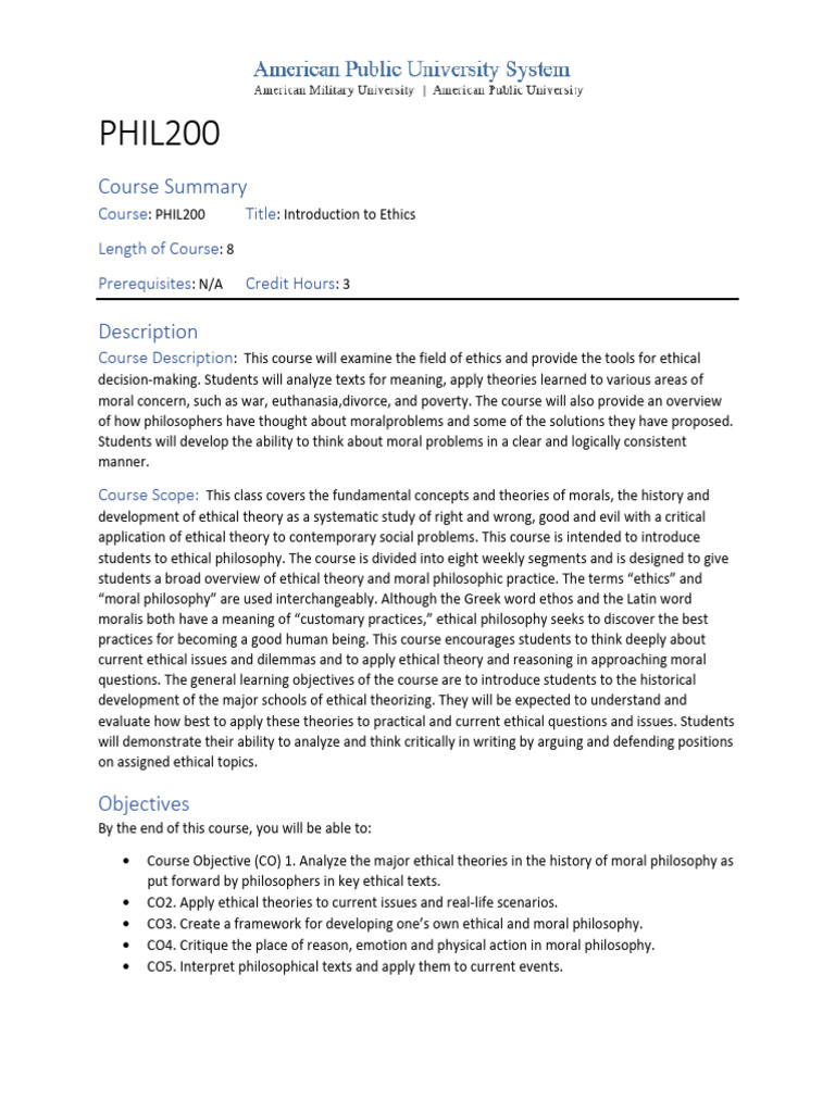 Syllabus 2 Download Free Pdf Morality Theory