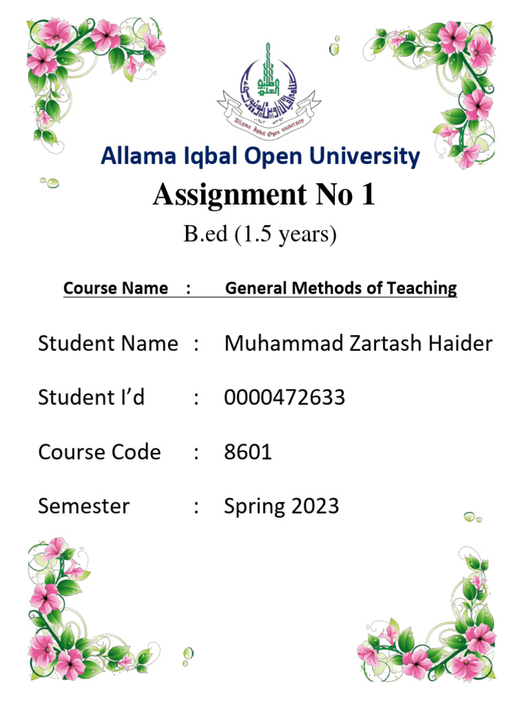 research-based-assingment-aiou-b-ed-1-5-programme-course-code-8601