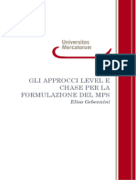 Gli Approcci Level e Chase Per La Formulazione Del MPS