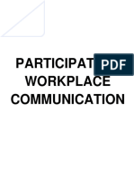 Day - 1participate in Workpla Communication