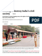 Seeking to destroy India’s civil society