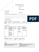 OT Neonatal Screening Form