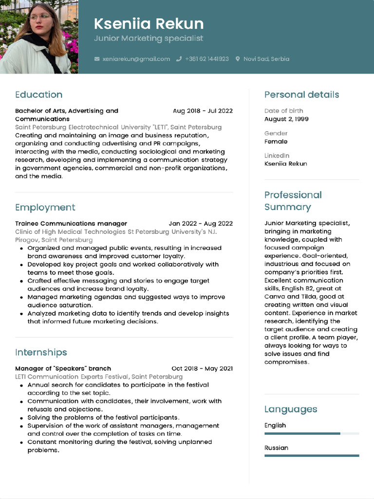 Kratka Biografija | PDF