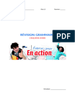 Révision Grammaire - Cinquième Année
