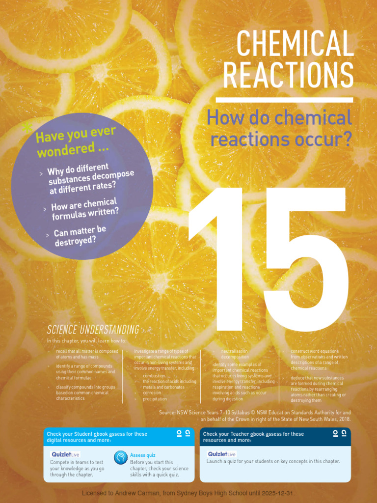 Chap 15 Chemical Reactions Pdf Acid Chemical Reactions