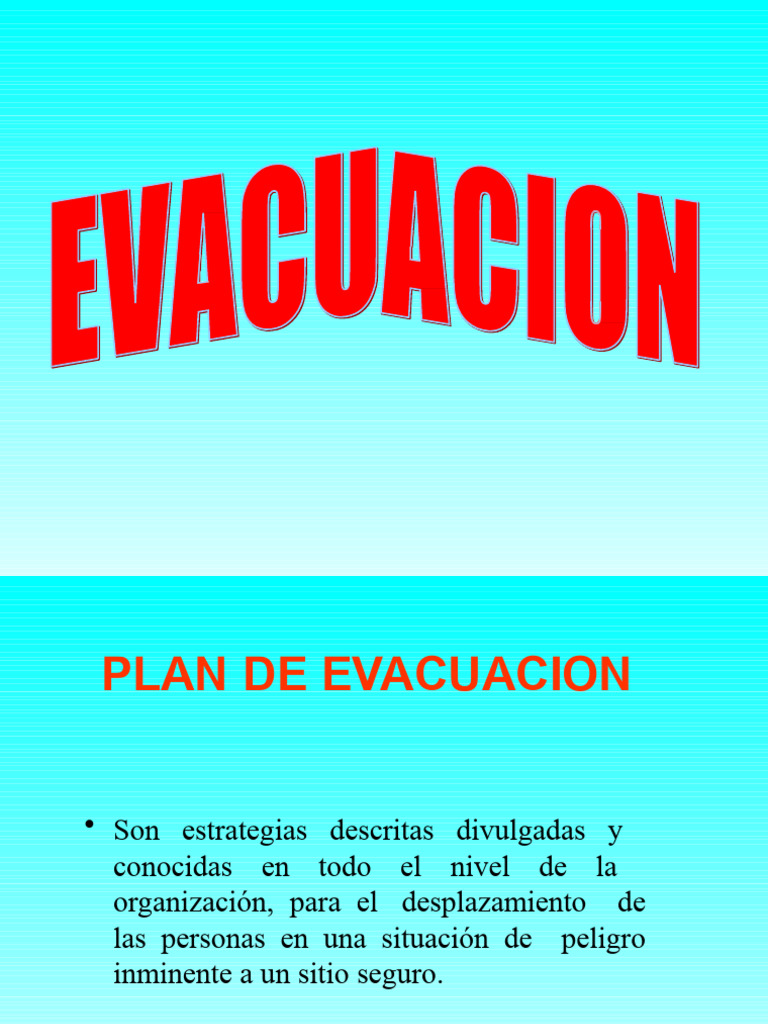 Plan de Evacuacion | PDF | Evacuación de emergencia | Transporte