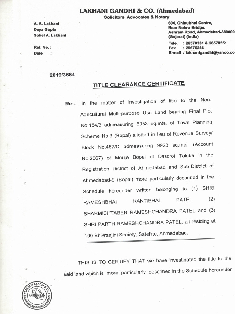 Title Certy | PDF