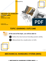 DQS 204 Building Services Ii Topic 4: Mechanical Handling System (MHS)