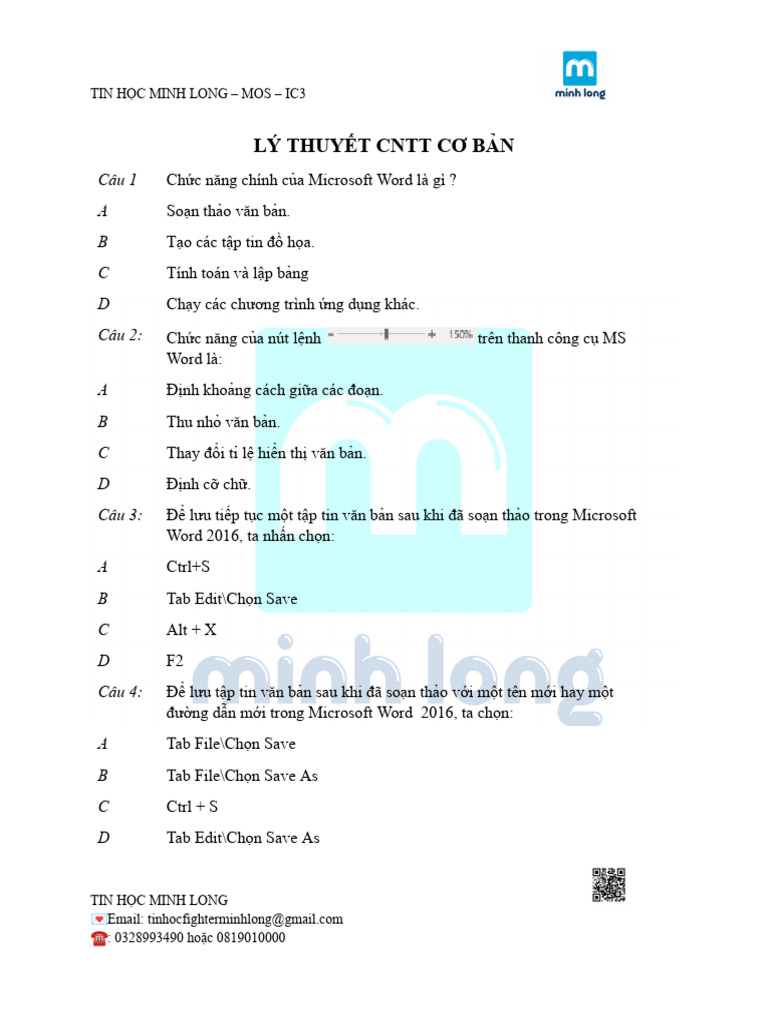 Lý Thuyết Cơ Bản - Bài Test | PDF