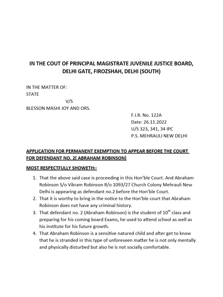 Abraham Exemption PDF