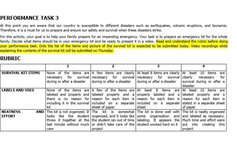 Performance Task 3 - Q1M1 | PDF