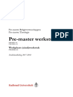 Studiehandleiding Pre-Master Werkstuk