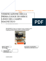 Verificazione Della Prima Legge Di Ohm - Docx Nuovo