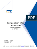 Comparaison Inter Laboratoires: Rapport D'analyse 08-497-005-B