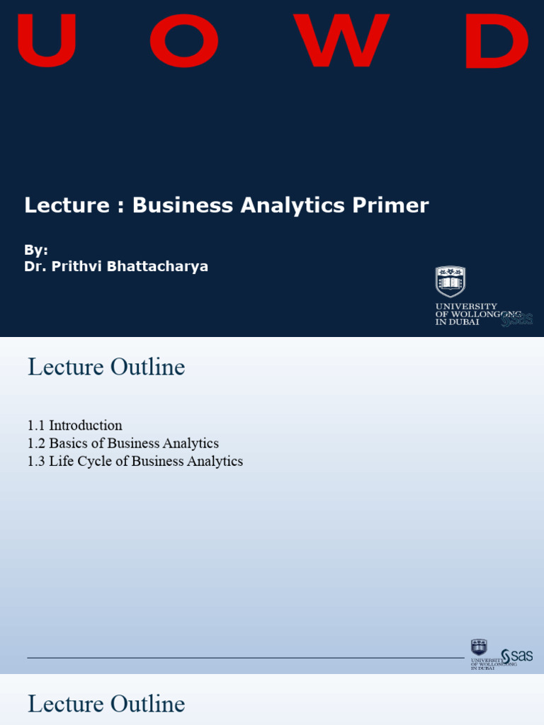Business Analytics Overview by Dr. Bhattacharya | PDF | Analytics ...