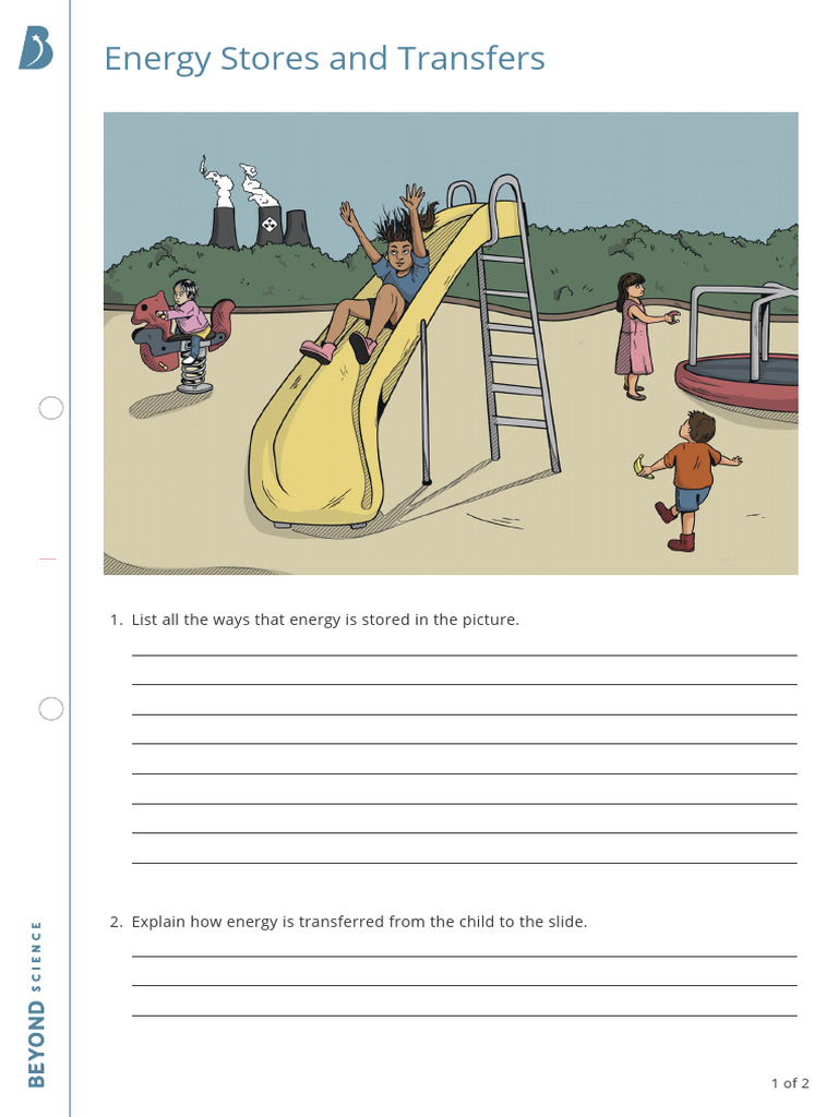 Ks3 energy stores and transfers worksheet 1 pdf
