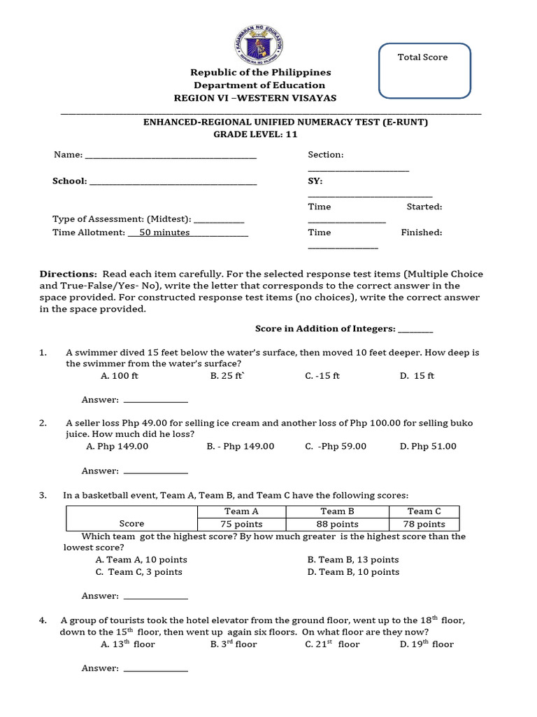 FINAL-E-RUNT-Gr.-11-Midyear-SHS Edited | PDF | Fahrenheit